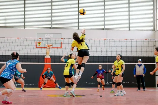 women indoor volleyball match